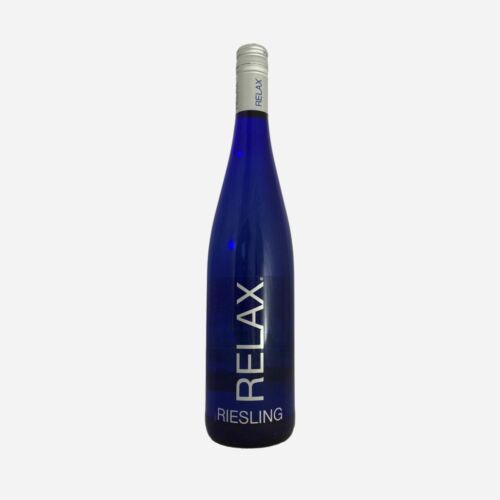 riesling hvidvin i blå flaske fra relax tyskland
